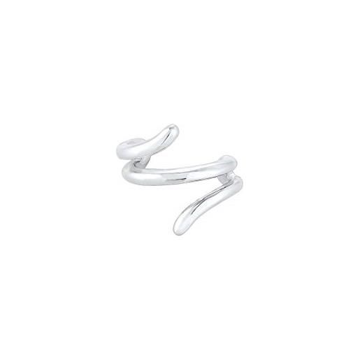Elli orecchini donne clip per orecchio geo minimale disegno in argento sterlino 925