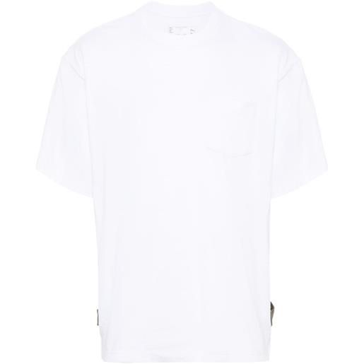 sacai t-shirt con spacco laterale - bianco