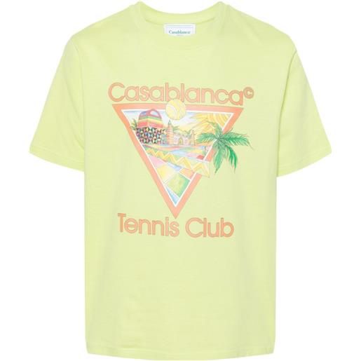 Casablanca t-shirt cubism tennis club - verde