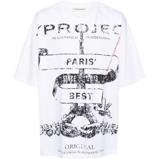 Y/Project t-shirt con stampa - bianco