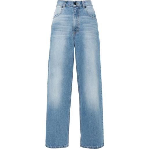 The Mannei jeans affusolati a vita media - blu