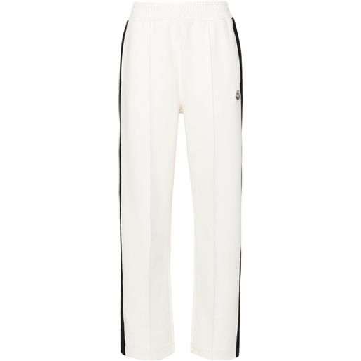 Moncler pantaloni sportivi con applicazione - bianco