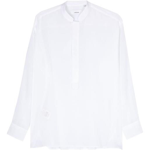 Lardini camicia semi trasparente - bianco
