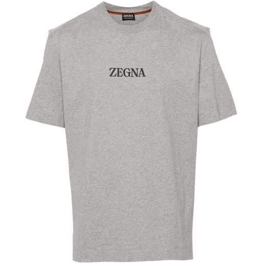 Zegna t-shirt con stampa - grigio