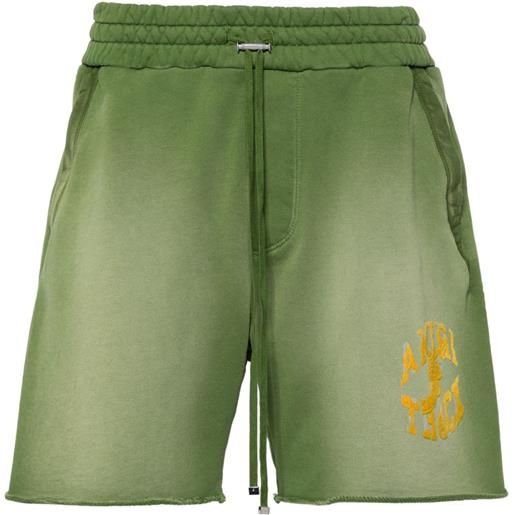 AMIRI shorts sportivi con decorazione - verde