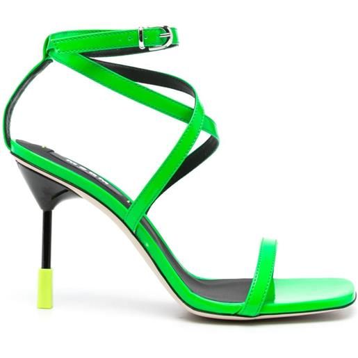 MSGM sandali in pelle - verde