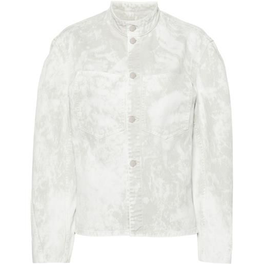 LEMAIRE giacca denim con lavaggio acido - bianco