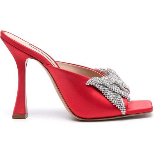 Casadei mules butterfly geraldine 100mm - rosso