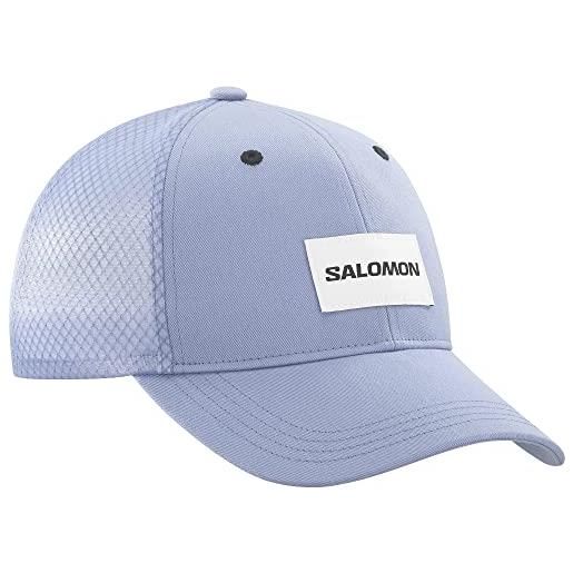 Salomon trucker cappellino unisex, stile audace ma versatile, contenuto riciclato, comfort e traspirabilità, yellow, s/m