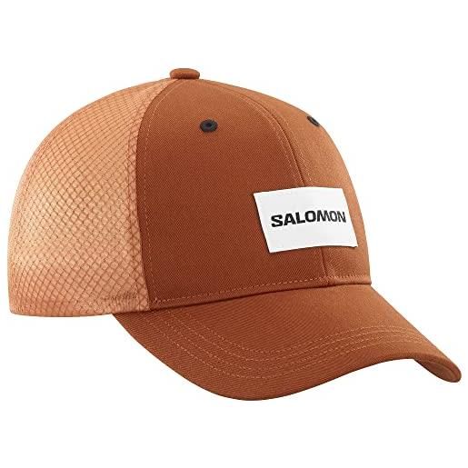 Salomon trucker cappellino unisex, stile audace ma versatile, contenuto riciclato, comfort e traspirabilità, yellow, m/l