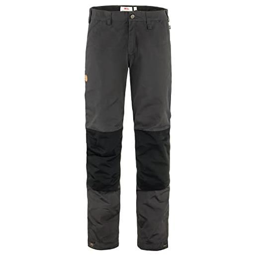 Fjallraven greenland trail trousers m, pantaloni sportivi uomo, grigio scuro/nero, 60