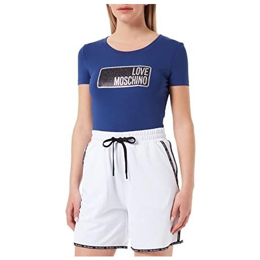 Love Moschino shorts in technical cotton pantaloni casual, optical white, 38 da donna