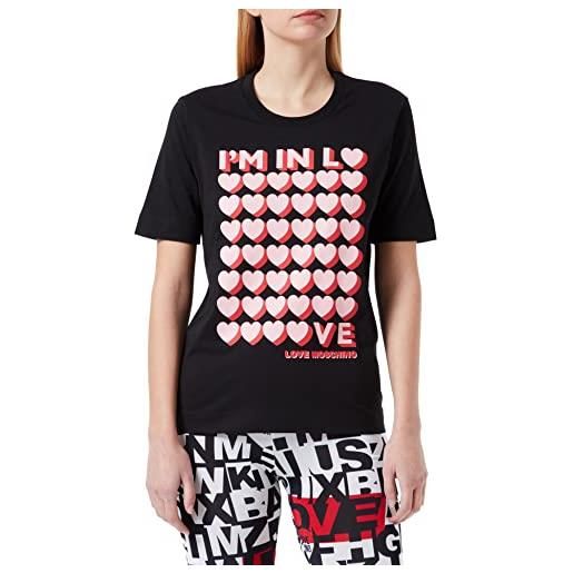 Love Moschino t-shirt with i'm in love print, nero, 48 donna