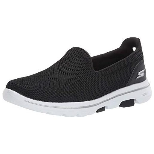 Skechers go walk 5-15901, scarpe da ginnastica donna, nero/bianco, 40.5 eu larga