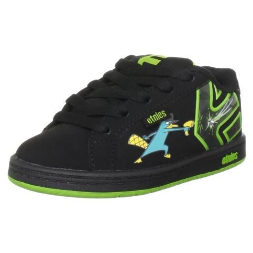 Etnies disney kids fader 4301000109-985, sneaker unisex bambino, nero (schwarz (black/green 985)), 30