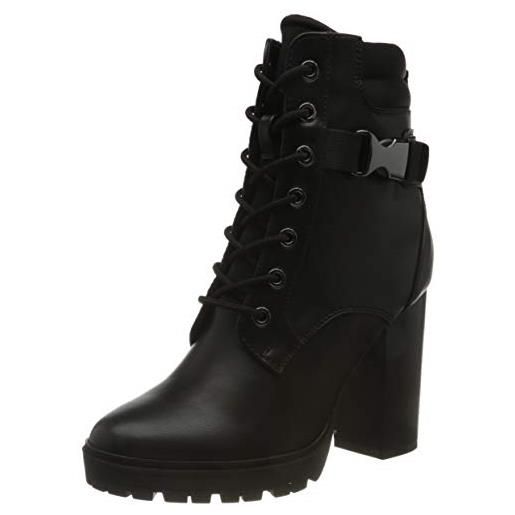 Only onltaya-2 pu buckle heeled boot, stivali alla moda donna, nero, 41 eu
