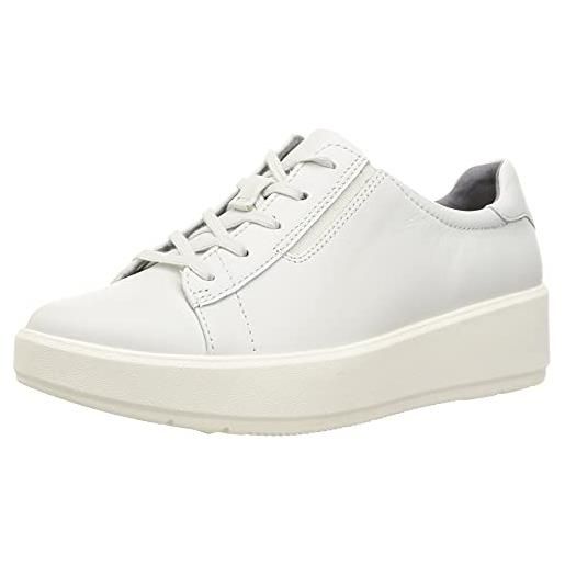 Clarks layton lace, sneaker donna, white leather, 41.5 eu