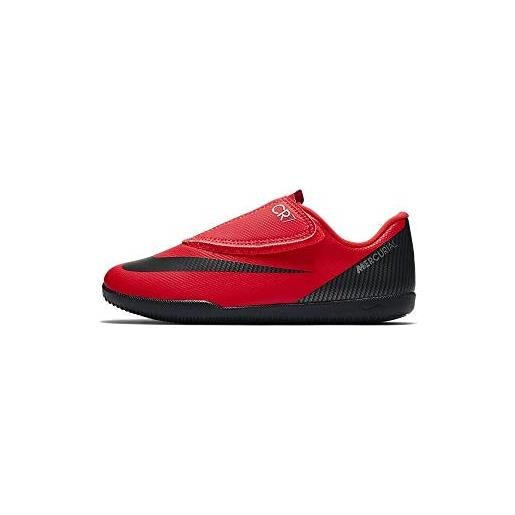 Nike vaporx 12 club ps (v) cr7 ic, scarpe da calcio unisex-bambini, rosso (bright crimson/black/chrome 600), 28 eu