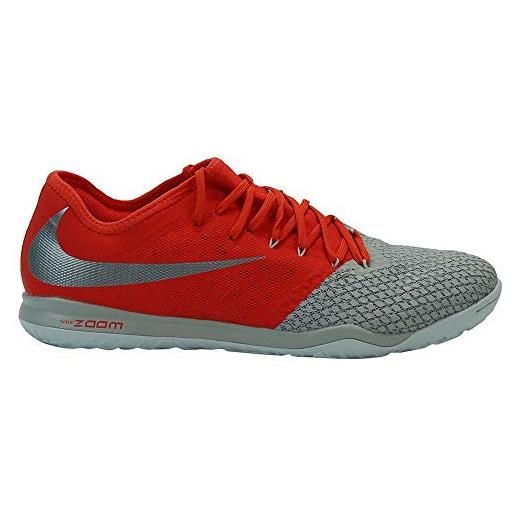 Nike zoom hypervenom 3 pro ic, scarpe da ginnastica basse unisex-adulto, multicolore (wolf grey/mtlc dark grey/lt crimson 001), 39 eu