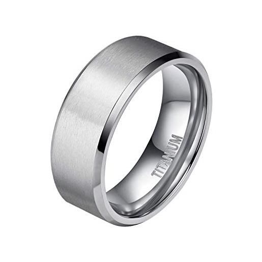 Mabohity - anello da uomo / donna in titanio lucido + anello in titanio, anello di fidanzamento, amicizia, matrimonio, argento, 4 mm 6 mm 8 mm 10 mm di larghezza, colore: silber 10mm, cod. Mbh0100057