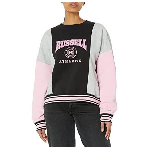Russell Athletic felpa da donna con logo grafico, glassa rosa. , medium