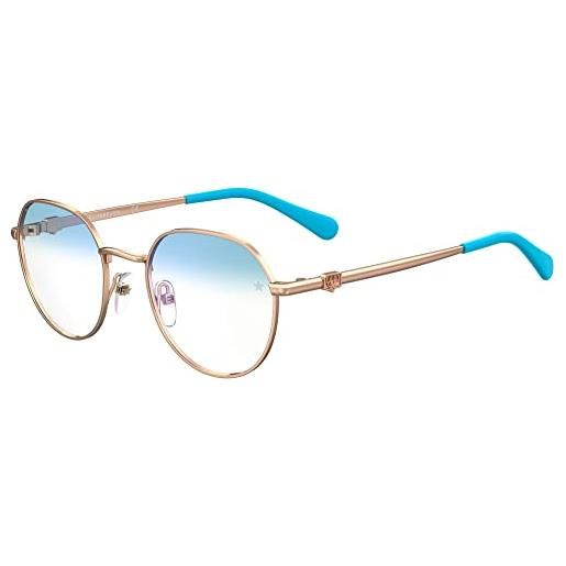 Ferragni chiara Ferragni cf 1012/bb sunglasses, gold/blue filter lenses, 50 unisex