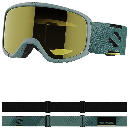 Salomon lumi access, occhiali sci snowboard bambini: calzata e comfort adatti ai bambini, più comfort per gli occhi, e durabilità, nero, senza taglia