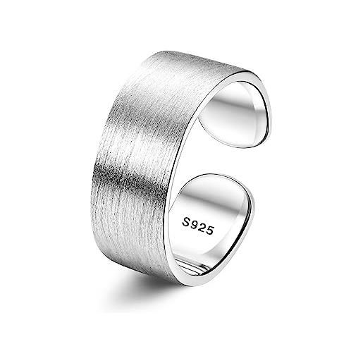 Chriscoco anelli donna argento 925 anello regolabile anello a fascia fidanzamento fedine per donna 8mm
