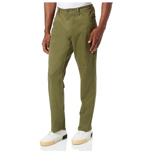 Wrangler texas slim, jeans uomo, militare green, 40w / 34l