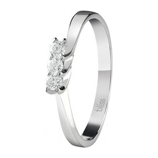 Bliss anello dream in oro bianco e diamant1 ct. 0.15