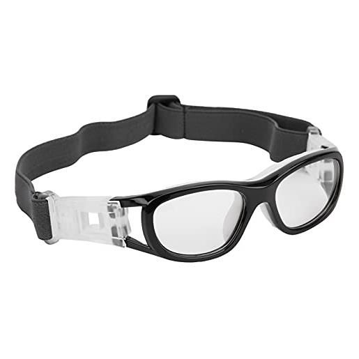 VBESTLIFE occhiali sportivi per bambini, occhiali regolabili per occhiali da calcio per basket da ciclismo per adolescenti (nero)