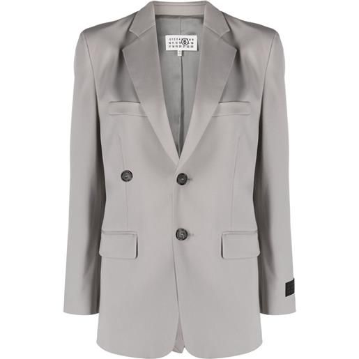 MM6 Maison Margiela blazer con spacco centrale posteriore - grigio