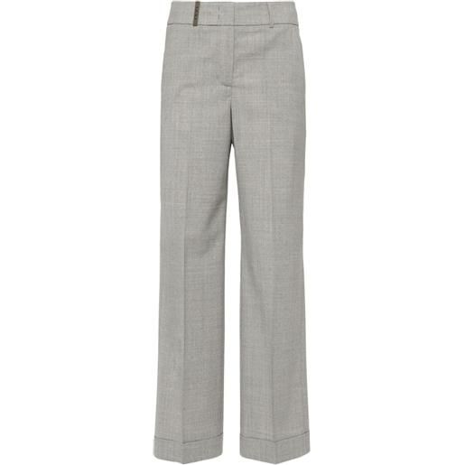 Peserico pantaloni sartoriali con pieghe - grigio