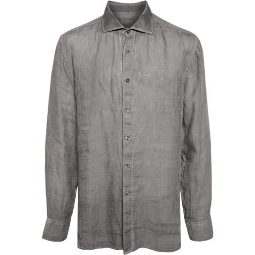 120% Lino camicia - grigio