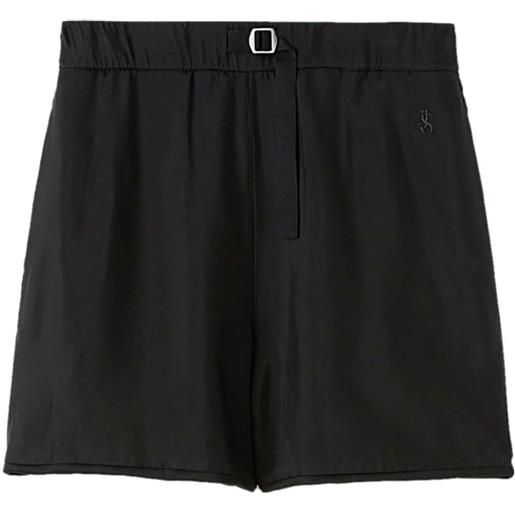 Jil Sander shorts con fibbia - nero