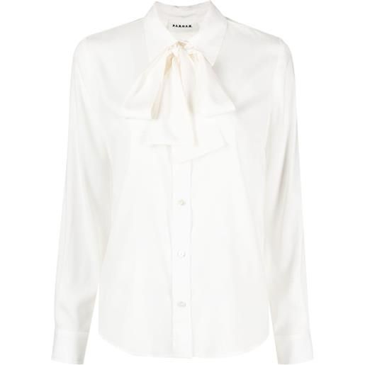 P.A.R.O.S.H. camicia con fiocco - bianco