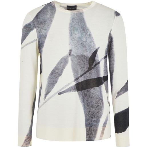 Emporio Armani maglione con stampa grafica - toni neutri