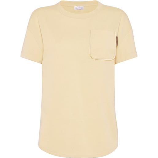 Brunello Cucinelli t-shirt girocollo - giallo