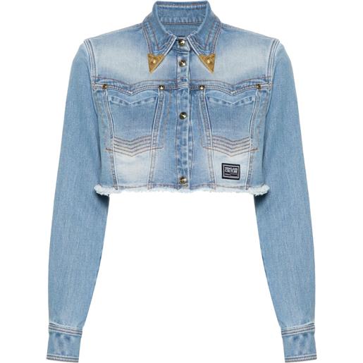 Versace Jeans Couture giacca denim crop - blu