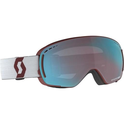 Scott lcg compact ski goggles bianco enhancer aqua chrome/cat2