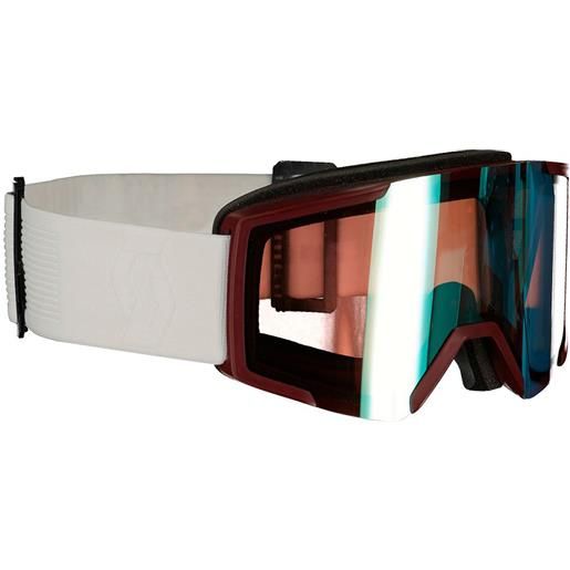 Scott shield+spare lens ski goggles bianco enhancer aqua chrome/cat2