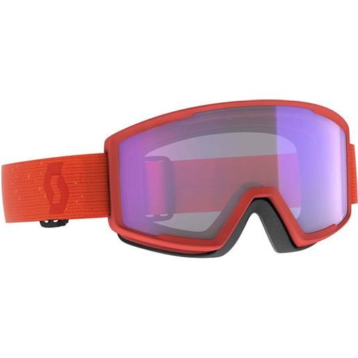 Scott factor pro light sensitive ski goggles arancione light sensitive blue chrome/cat1-3