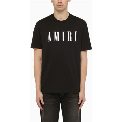 AMIRI t-shirt nera in cotone con logo