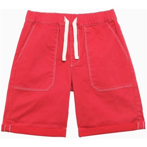 Bonpoint short rosso in cotone