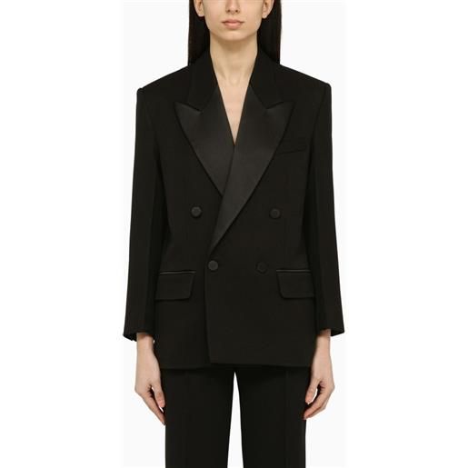 Victoria Beckham giacca doppiopetto nera in lana