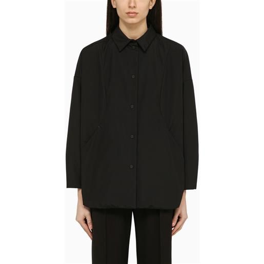 HERNO giacca camicia nera in nylon