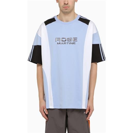 Martine Rose t-shirt blu/bianca/nera in cotone con logo