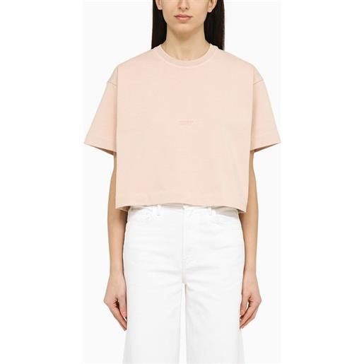 AUTRY t-shirt cropped rosa peonia in cotone