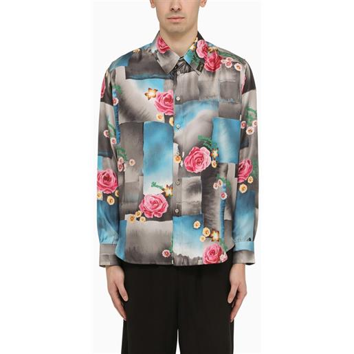 Martine Rose camicia con stampa floreale in seta