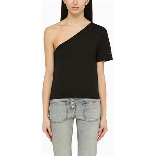 Calvin Klein t-shirt monospalla nera in cotone